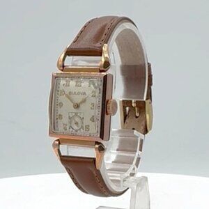 Vintage Bulova Drivers Swivel Lug Men's Mechanical Wristwatch 8AH USA 10k GF